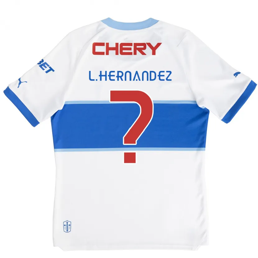 Danxen Niño Camiseta Luis Felipe Hernández #0 Blanco Azul 1ª Equipación 2024/25 La Camisa