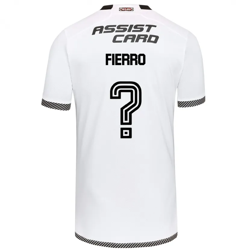 Danxen Niño Camiseta Julio Fierro #0 Blanco Negro 1ª Equipación 2024/25 La Camisa