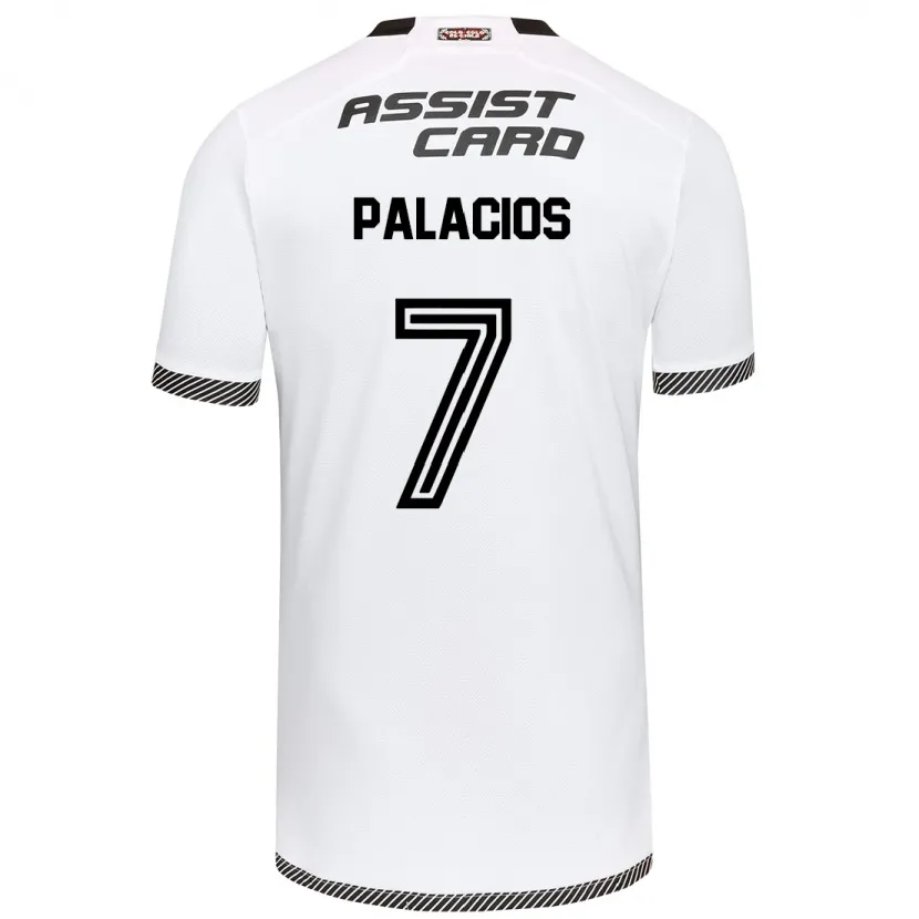 Danxen Niño Camiseta Carlos Palacios #7 Blanco Negro 1ª Equipación 2024/25 La Camisa