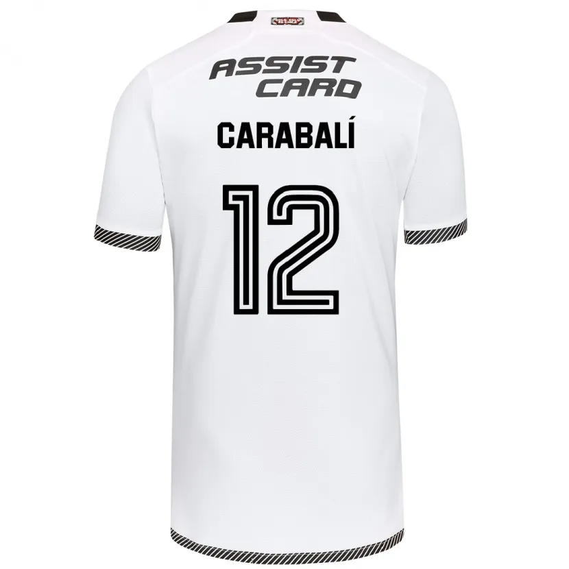 Danxen Niño Camiseta Omar Carabalí #12 Blanco Negro 1ª Equipación 2024/25 La Camisa