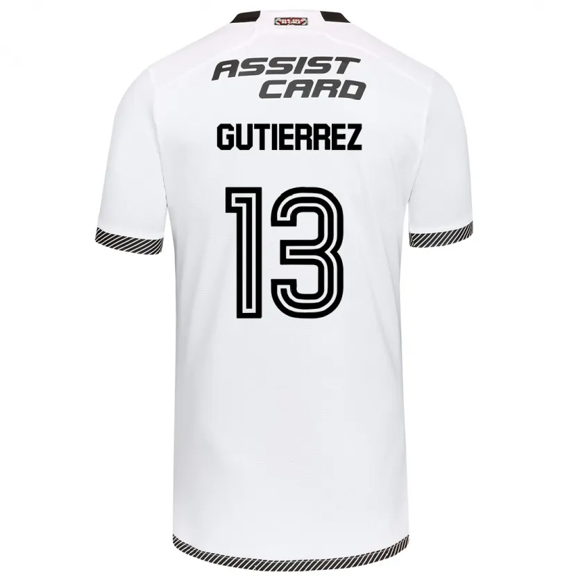 Danxen Niño Camiseta Bruno Gutiérrez #13 Blanco Negro 1ª Equipación 2024/25 La Camisa