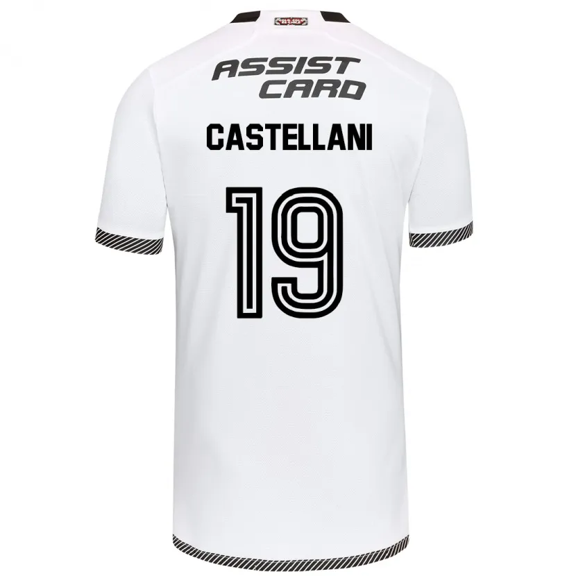 Danxen Niño Camiseta Gonzalo Castellani #19 Blanco Negro 1ª Equipación 2024/25 La Camisa