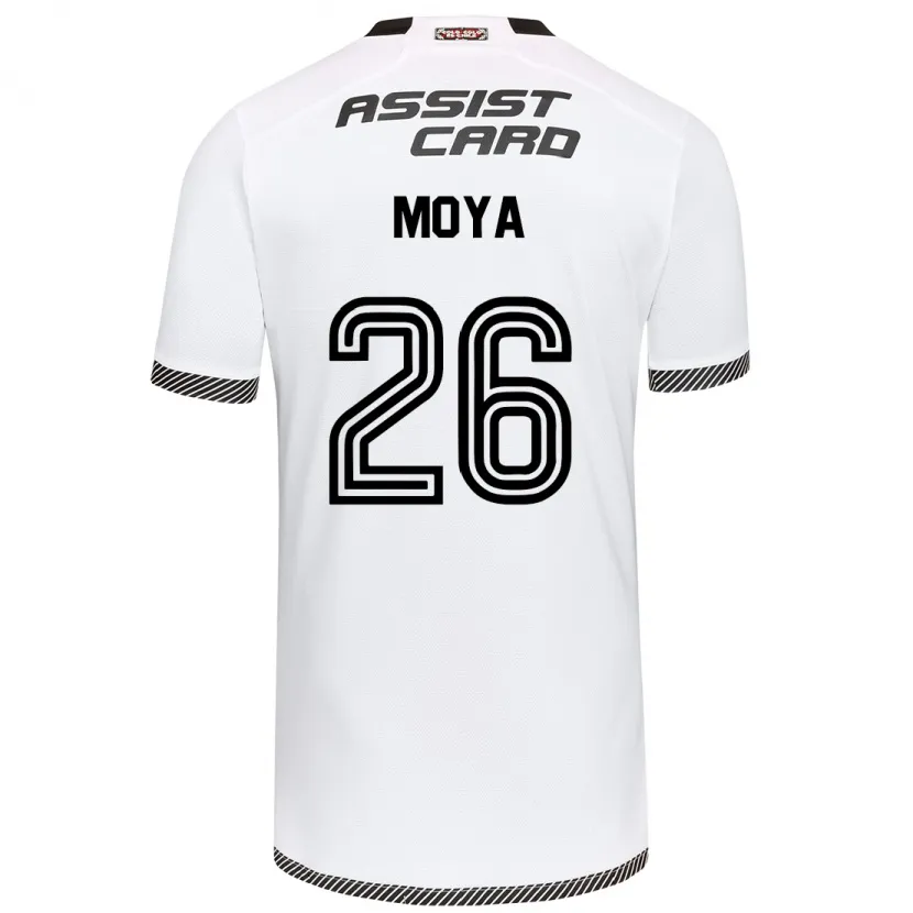 Danxen Niño Camiseta Matías Moya #26 Blanco Negro 1ª Equipación 2024/25 La Camisa