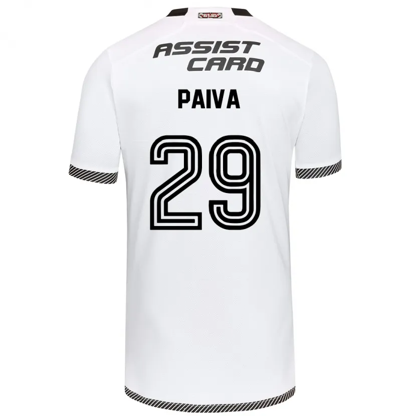 Danxen Niño Camiseta Guillermo Paiva #29 Blanco Negro 1ª Equipación 2024/25 La Camisa