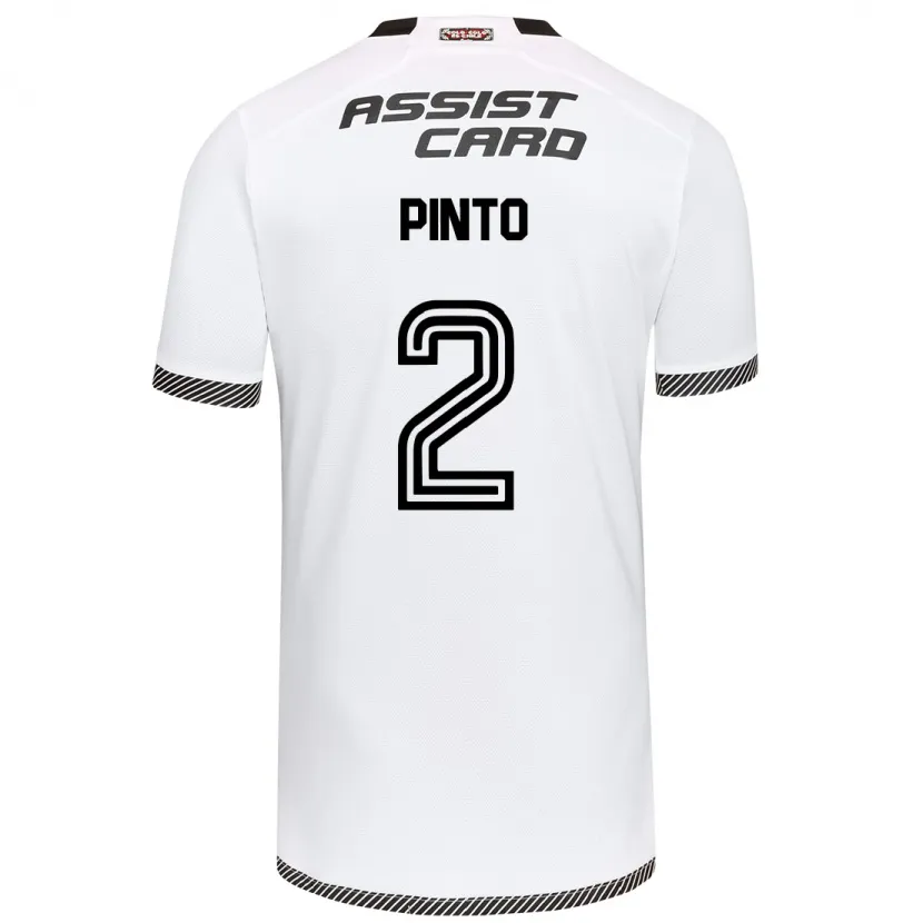 Danxen Niño Camiseta Matías Pinto #2 Blanco Negro 1ª Equipación 2024/25 La Camisa