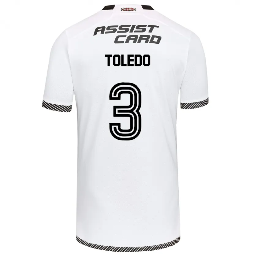 Danxen Niño Camiseta Miguel Toledo #3 Blanco Negro 1ª Equipación 2024/25 La Camisa