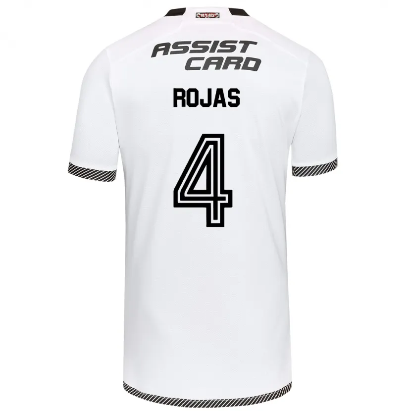 Danxen Niño Camiseta Javier Rojas #4 Blanco Negro 1ª Equipación 2024/25 La Camisa