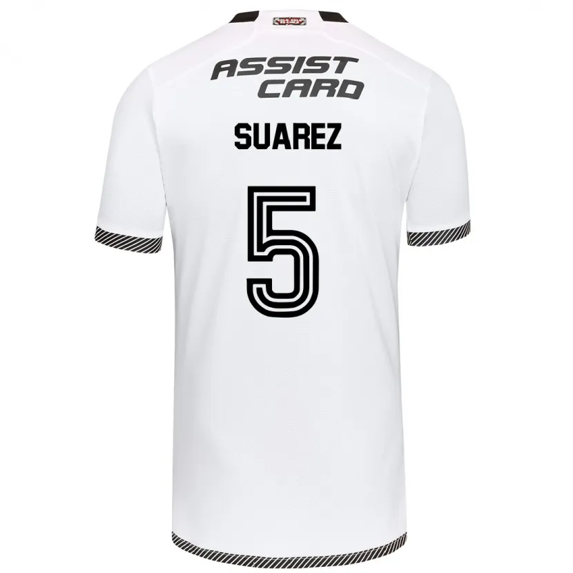 Danxen Niño Camiseta Nicolás Suarez #5 Blanco Negro 1ª Equipación 2024/25 La Camisa