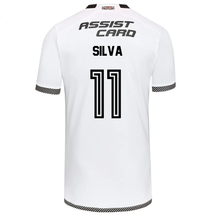 Danxen Niño Camiseta Martín Silva #11 Blanco Negro 1ª Equipación 2024/25 La Camisa