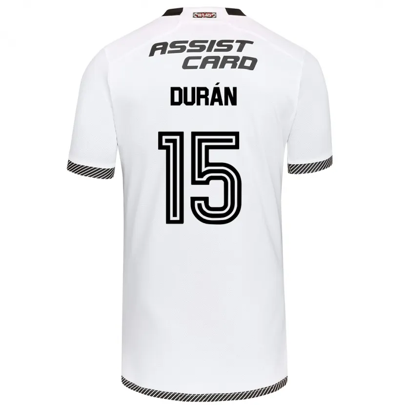 Danxen Niño Camiseta José Durán #15 Blanco Negro 1ª Equipación 2024/25 La Camisa