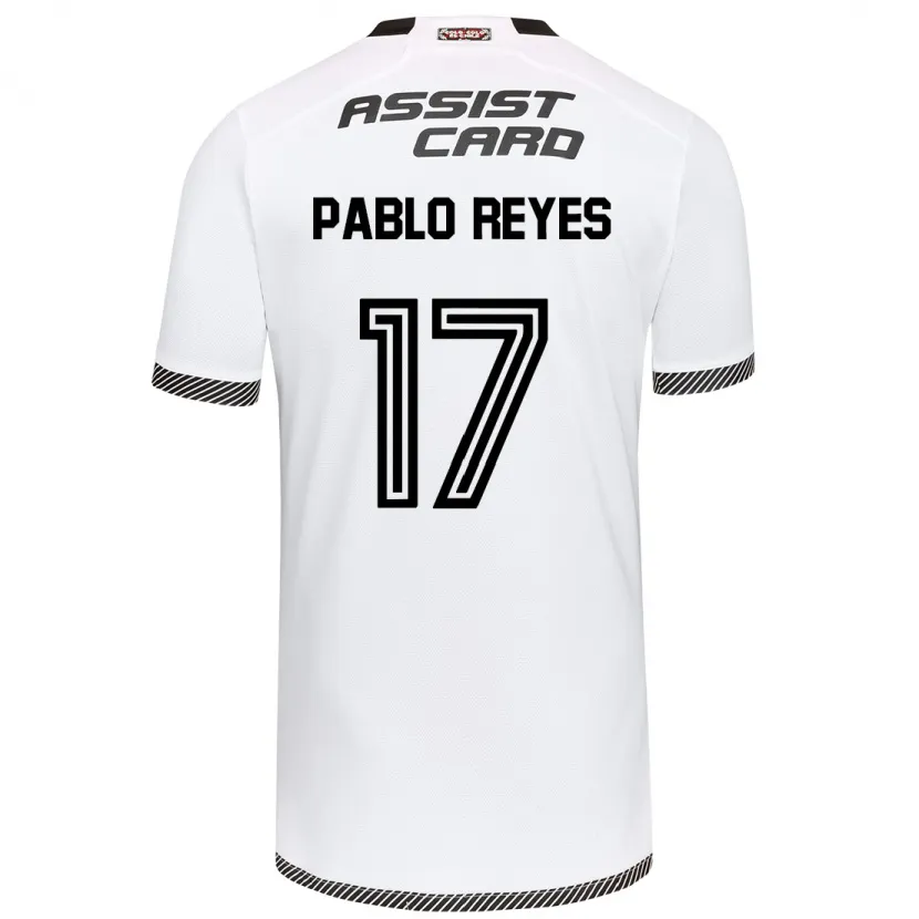 Danxen Niño Camiseta Juan Pablo Reyes #17 Blanco Negro 1ª Equipación 2024/25 La Camisa