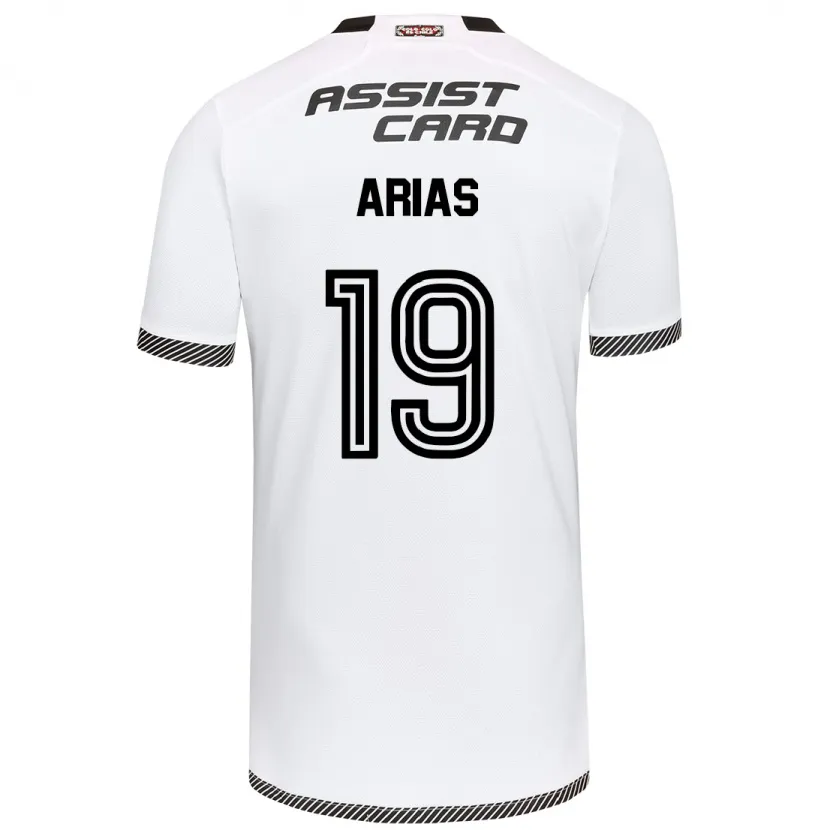 Danxen Niño Camiseta Bastián Arias #19 Blanco Negro 1ª Equipación 2024/25 La Camisa