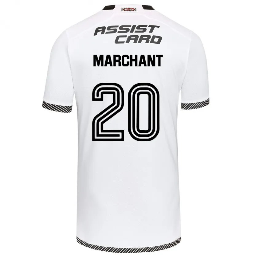 Danxen Niño Camiseta Francisco Marchant #20 Blanco Negro 1ª Equipación 2024/25 La Camisa