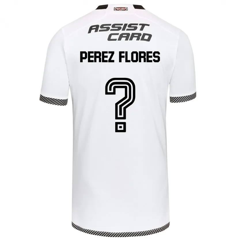 Danxen Niño Camiseta Benjamín Pérez Flores #0 Blanco Negro 1ª Equipación 2024/25 La Camisa