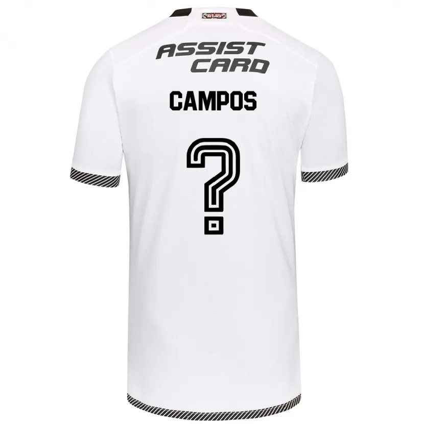 Danxen Niño Camiseta Víctor Campos #0 Blanco Negro 1ª Equipación 2024/25 La Camisa