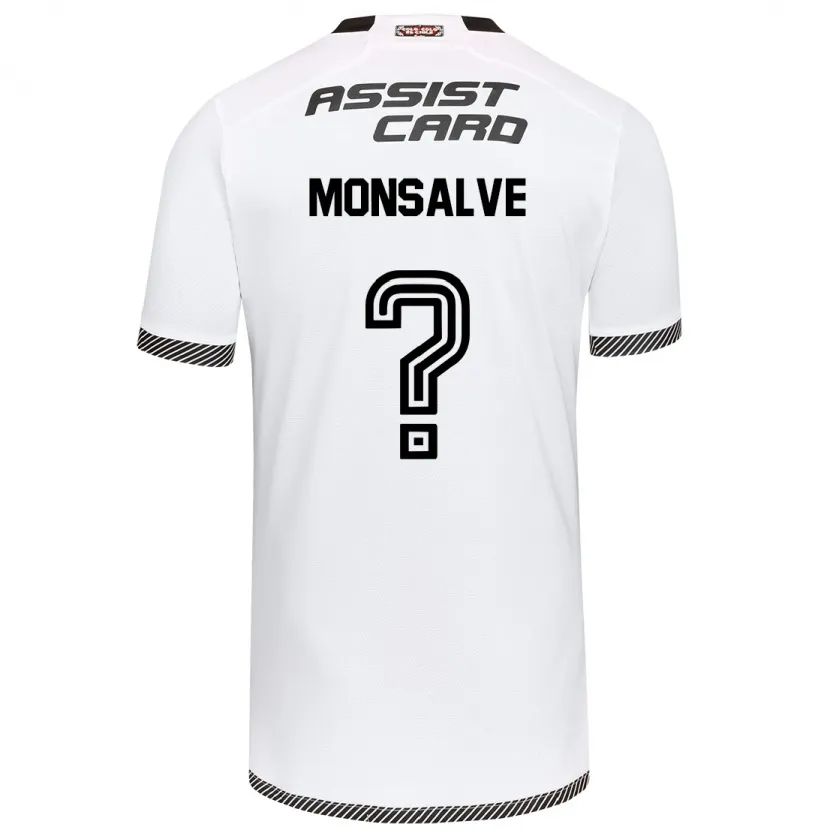 Danxen Niño Camiseta Gaspar Monsalve #0 Blanco Negro 1ª Equipación 2024/25 La Camisa