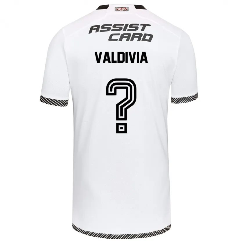 Danxen Niño Camiseta Felipe Valdivia #0 Blanco Negro 1ª Equipación 2024/25 La Camisa