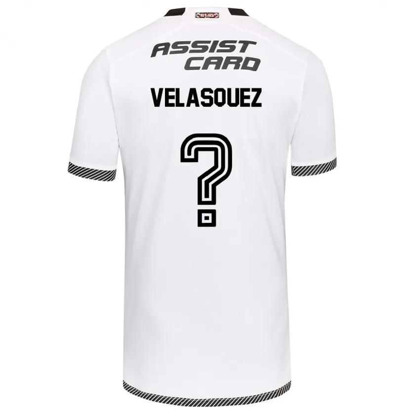 Danxen Niño Camiseta Milovan Velásquez #0 Blanco Negro 1ª Equipación 2024/25 La Camisa