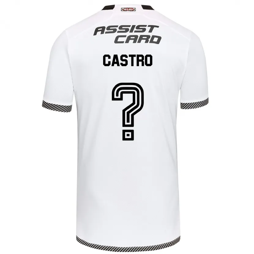 Danxen Niño Camiseta Benjamín Castro #0 Blanco Negro 1ª Equipación 2024/25 La Camisa