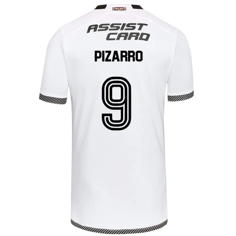 Danxen Niño Camiseta Damián Pizarro #9 Blanco Negro 1ª Equipación 2024/25 La Camisa