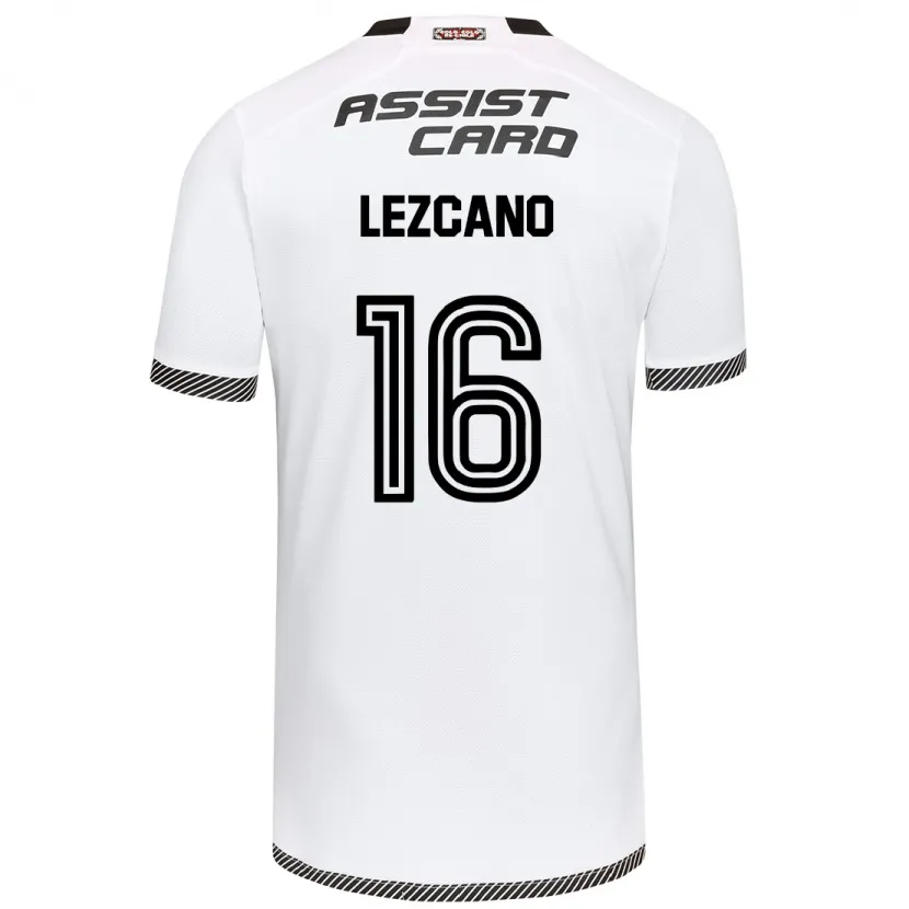 Danxen Niño Camiseta Darío Lezcano #16 Blanco Negro 1ª Equipación 2024/25 La Camisa