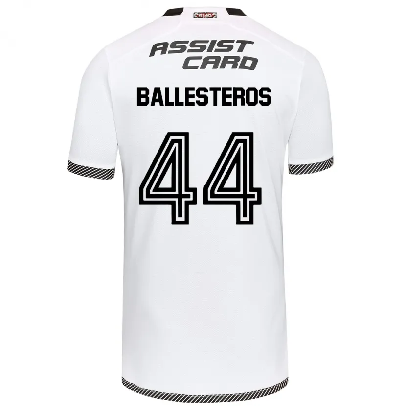 Danxen Niño Camiseta Martín Ballesteros #44 Blanco Negro 1ª Equipación 2024/25 La Camisa