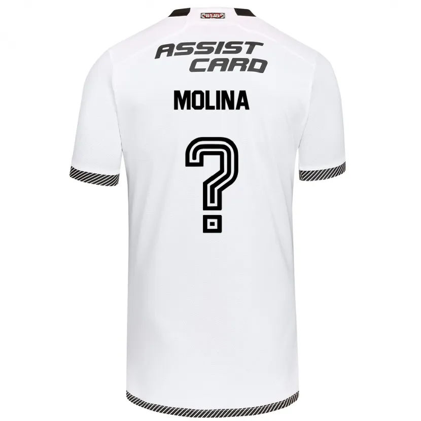 Danxen Niño Camiseta Byron Molina #0 Blanco Negro 1ª Equipación 2024/25 La Camisa