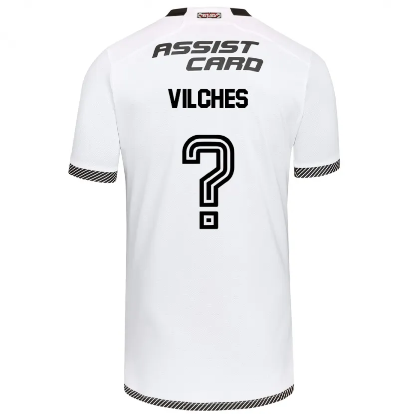 Danxen Niño Camiseta Patricio Vilches #0 Blanco Negro 1ª Equipación 2024/25 La Camisa