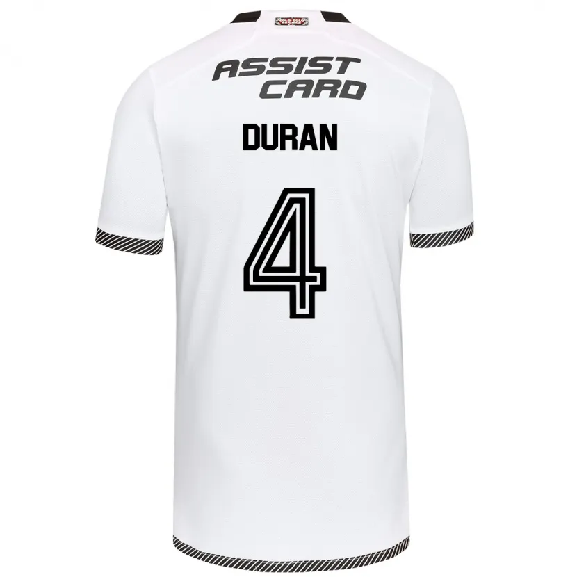 Danxen Niño Camiseta Elisa Durán #4 Blanco Negro 1ª Equipación 2024/25 La Camisa