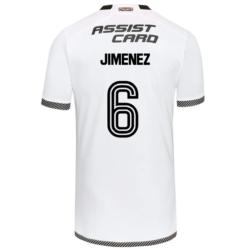 Danxen Niño Camiseta Yastin Jiménez #6 Blanco Negro 1ª Equipación 2024/25 La Camisa