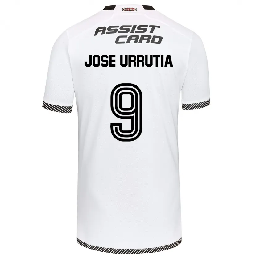 Danxen Niño Camiseta María José Urrutia #9 Blanco Negro 1ª Equipación 2024/25 La Camisa