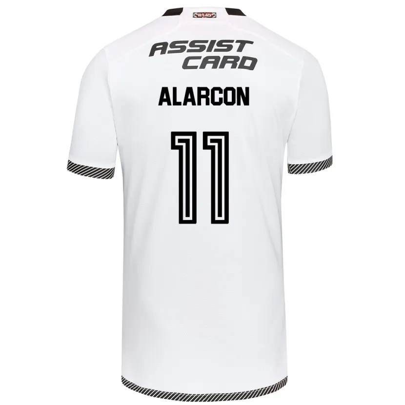 Danxen Niño Camiseta Antonia Alarcón #11 Blanco Negro 1ª Equipación 2024/25 La Camisa