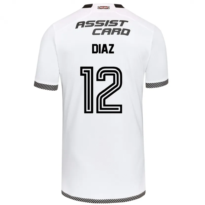 Danxen Niño Camiseta Javiera Díaz #12 Blanco Negro 1ª Equipación 2024/25 La Camisa