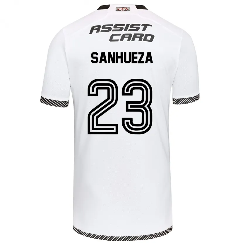 Danxen Niño Camiseta Nicol Sanhueza #23 Blanco Negro 1ª Equipación 2024/25 La Camisa