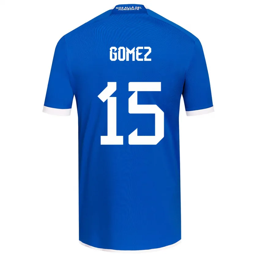 Danxen Niño Camiseta Juan Pablo Gómez #15 Azul Blanco 1ª Equipación 2024/25 La Camisa