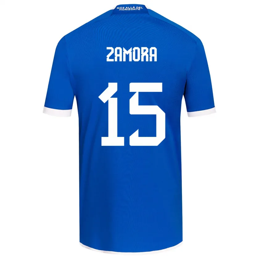 Danxen Niño Camiseta Daniela Zamora #15 Azul Blanco 1ª Equipación 2024/25 La Camisa