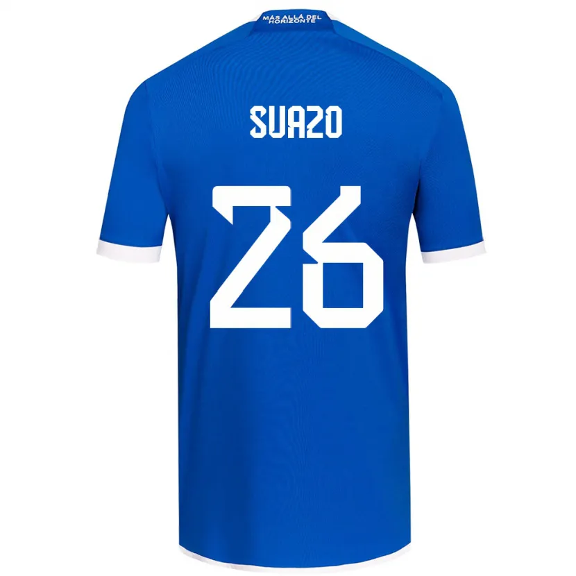 Danxen Niño Camiseta Gretzel Suazo #26 Azul Blanco 1ª Equipación 2024/25 La Camisa