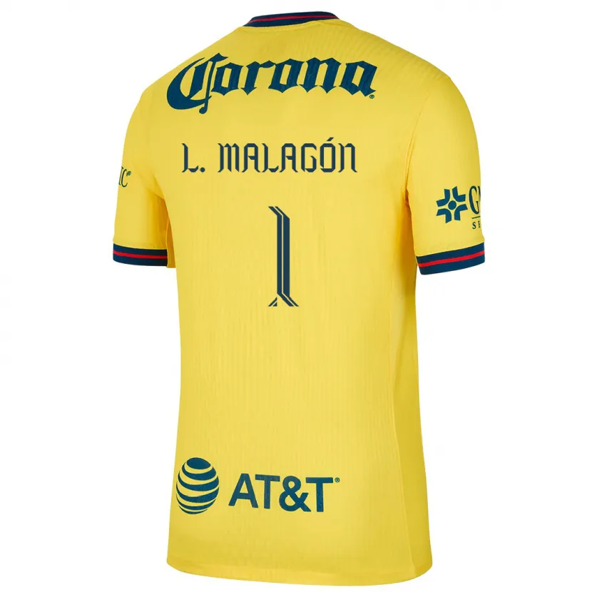 Danxen Niño Camiseta Luis Malagón #1 Amarillo Azul 1ª Equipación 2024/25 La Camisa