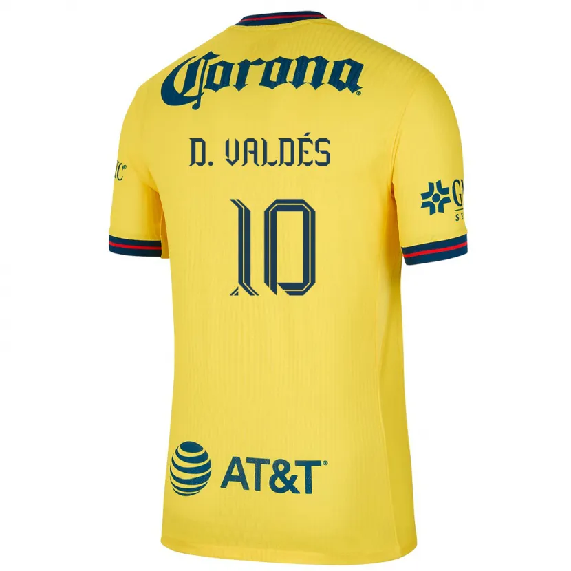 Danxen Niño Camiseta Diego Valdés #10 Amarillo Azul 1ª Equipación 2024/25 La Camisa