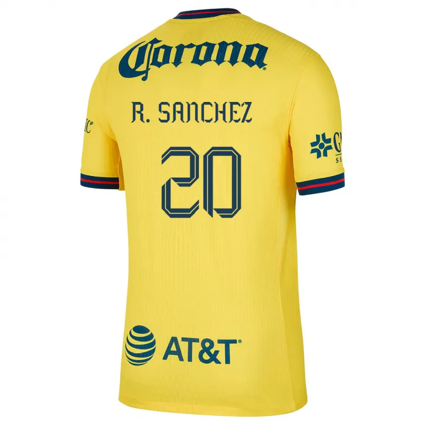 Danxen Niño Camiseta Richard Sánchez #20 Amarillo Azul 1ª Equipación 2024/25 La Camisa