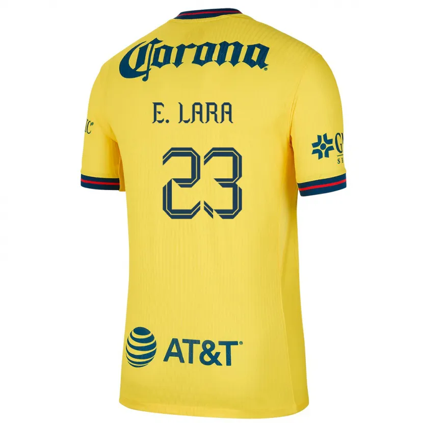 Danxen Niño Camiseta Emilio Lara #23 Amarillo Azul 1ª Equipación 2024/25 La Camisa