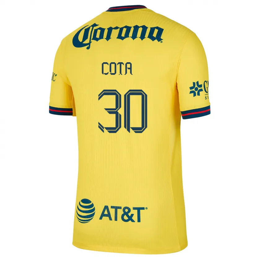 Danxen Niño Camiseta Rodolfo Cota #30 Amarillo Azul 1ª Equipación 2024/25 La Camisa