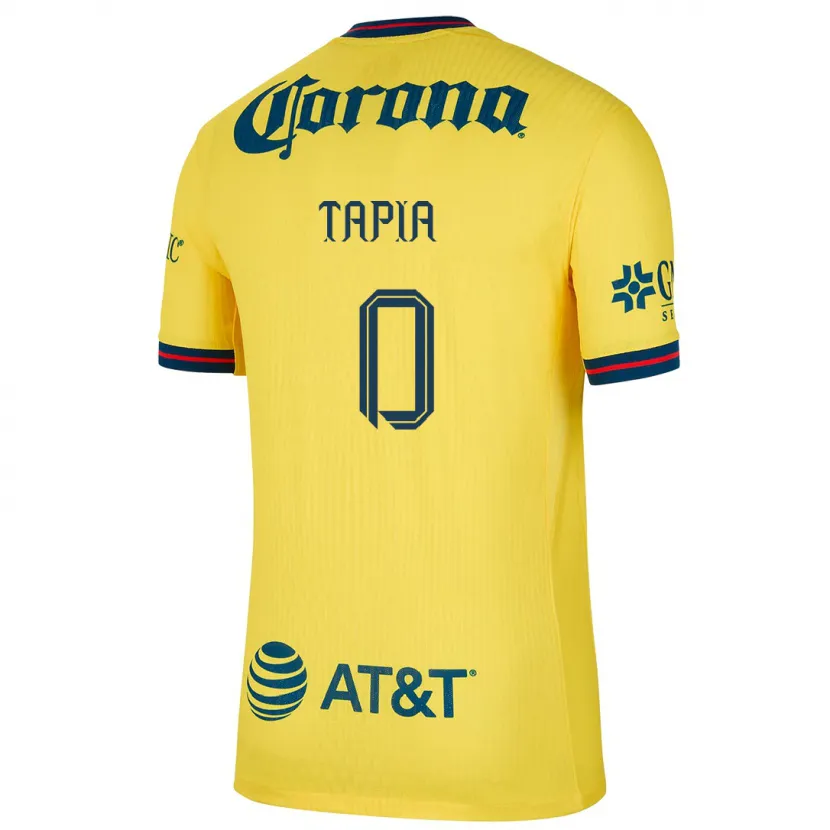 Danxen Niño Camiseta Leonardo Tapia #0 Amarillo Azul 1ª Equipación 2024/25 La Camisa