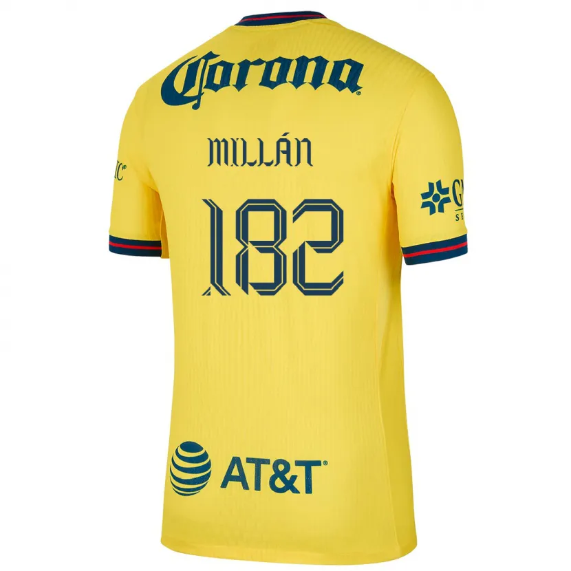 Danxen Niño Camiseta Daniel Millán #182 Amarillo Azul 1ª Equipación 2024/25 La Camisa