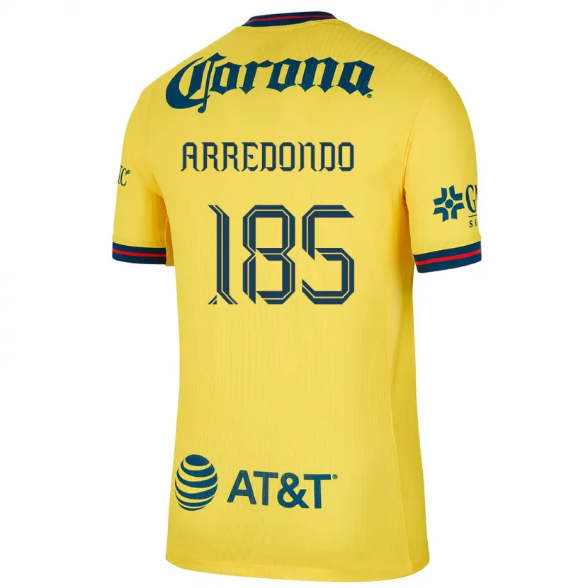 Danxen Niño Camiseta Aarón Arredondo #185 Amarillo Azul 1ª Equipación 2024/25 La Camisa