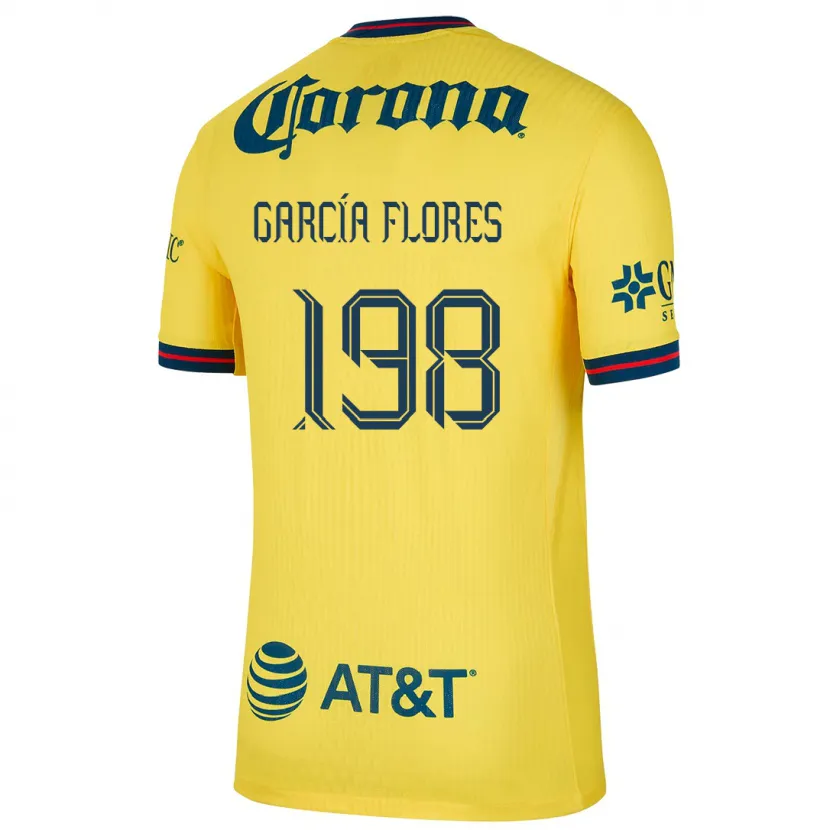 Danxen Niño Camiseta Francisco García Flores #198 Amarillo Azul 1ª Equipación 2024/25 La Camisa