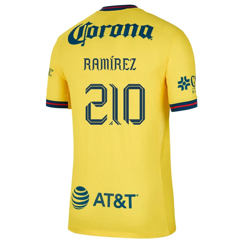 Danxen Niño Camiseta Miguel Ramírez #210 Amarillo Azul 1ª Equipación 2024/25 La Camisa