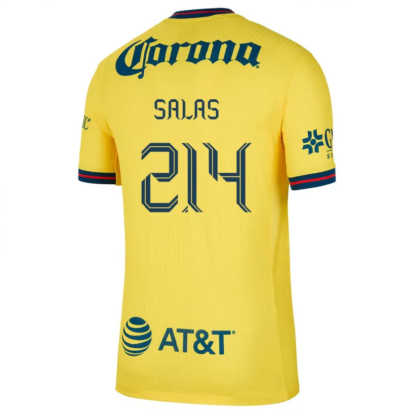 Danxen Niño Camiseta Patricio Salas #214 Amarillo Azul 1ª Equipación 2024/25 La Camisa