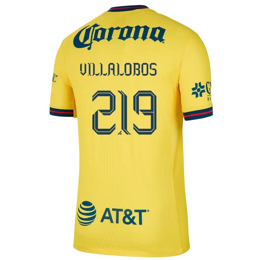 Danxen Niño Camiseta Patricio Villalobos #219 Amarillo Azul 1ª Equipación 2024/25 La Camisa