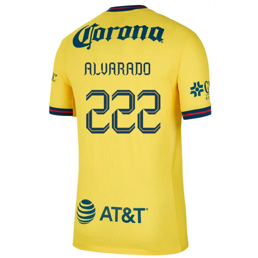 Danxen Niño Camiseta Daniel Alvarado #222 Amarillo Azul 1ª Equipación 2024/25 La Camisa